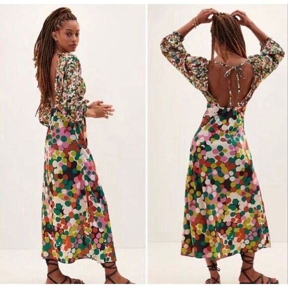 Porridge Dresses & Skirts - NWT Anthropologie Porridge Floral puff sleeve maxi dress size XS petite By Porri